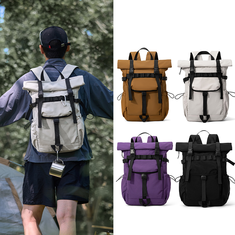 Laptop Bag Waterproof - Yeni erkekler için rulo ağızlı genişletilebilir